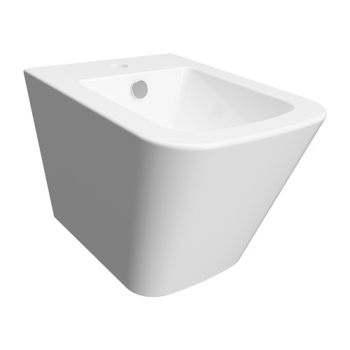 Omnires Fontana Compact pakabinama bidė, blizgi balta, FONTANABIBP