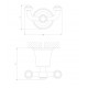 Omnires Art Line dvigubas kabliukas, sendintos bronzos spalva, AL53120BR