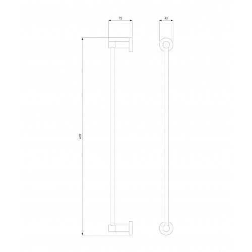 Omnires Modern Project rankšluosčio laikiklis 60 cm, aukso spalva, MP60216GL