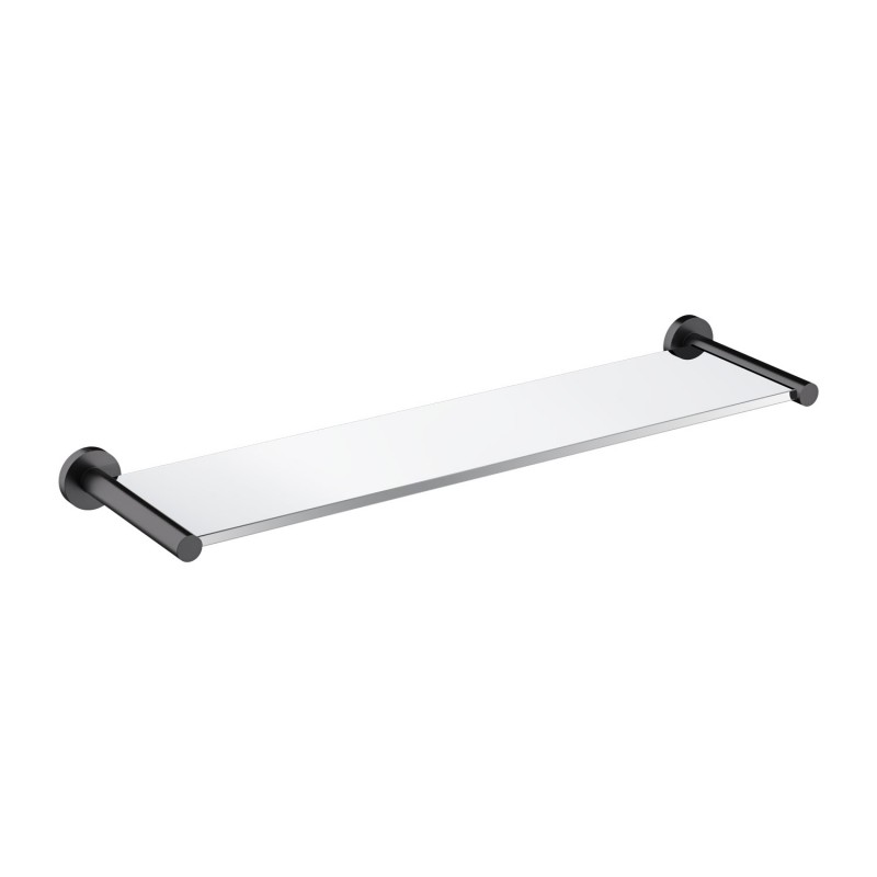 Omnires Modern Project stiklinė dušo lentynėlė 55cm, antracito spalvos laikikliai, MP60930AT
