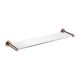 Omnires Modern Project stiklinė dušo lentynėlė 55cm, vario spalvos laikikliai, MP60930CP