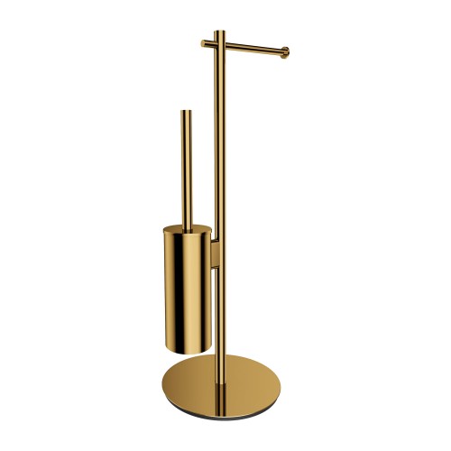Omnires Modern Project tualetinio popieriaus laikiklio ir tualetinio šepečio stovas, aukso spalva, MP60810GL