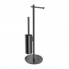 Omnires Modern Project tualetinio popieriaus laikiklio ir tualetinio šepečio stovas, antracito spalva, MP60810AT