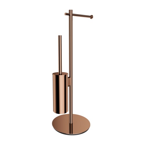 Omnires Modern Project tualetinio popieriaus laikiklio ir tualetinio šepečio stovas, vario spalva, MP60810CP