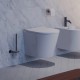 Omnires Modern Project pakabinamas stiklinis tualetinis šepetys, antracito spalvos, MP60620AT