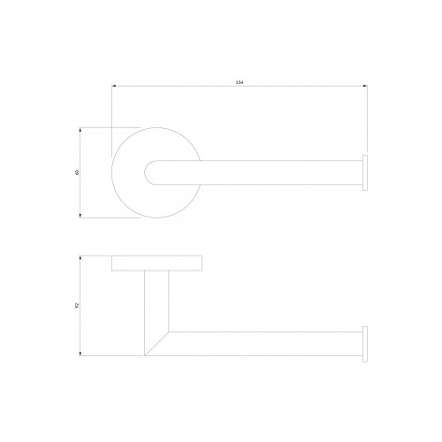 Omnires Modern Project tualetinio popieriaus laikiklis horizontalus, braižyto aukso spalvos, MP60510GLB