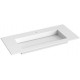 Kamė Corian praustuvas su skyle maišytuvui 100x46 cm, baltas matinis