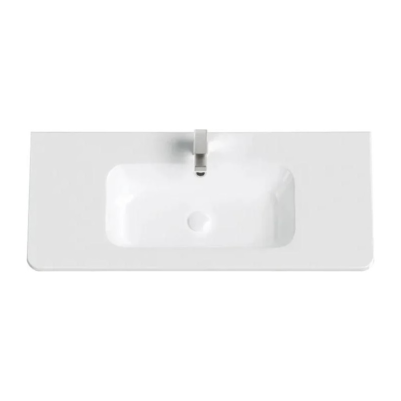 Kamė Soft baldinis praustuvas 101x46 cm, baltas blizgus