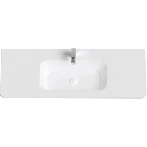 Kamė Soft baldinis praustuvas 121x46 cm, baltas blizgus