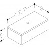 Kamė dėžutė su dangteliu 177x90x60 mm, pilkai beicuotas uosis