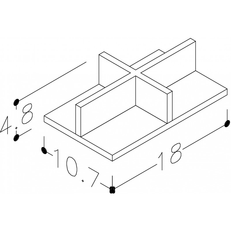 Kamė medinis skirtukas 180x107x48 mm, pilkai beicuotas uosis