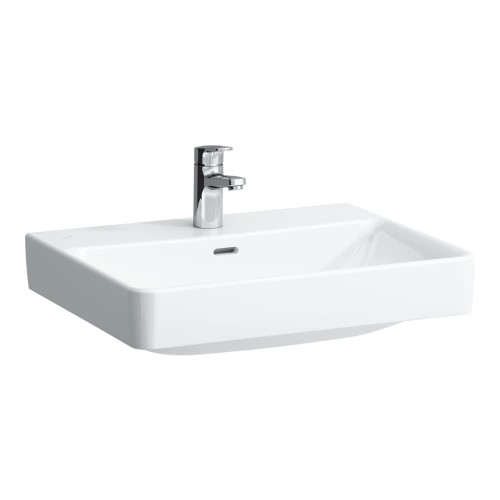 Laufen Pro S praustuvas su skyle maišytuvui 60x47 cm, baltas blizgus