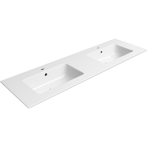 GSI Pura dvigubas praustuvas su XG+ danga, 142x46 cm, baltas blizgus