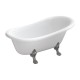 Omnires Atena Comfort M+ vonia su kojelėmis 157x77 cm, blizgi balta