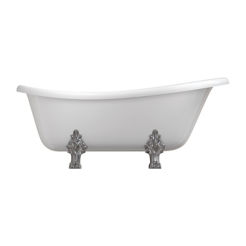 Omnires Atena Comfort M+ vonia su kojelėmis 157x77 cm, blizgi balta
