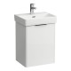 Laufen Base spintelė su vieneriomis durelėmis (lankstai dešinėje) + praustuvas Pro S 45x34 cm, baltas blizgus