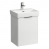 Laufen Base spintelė su vieneriomis durelėmis (lankstai dešinėje) + praustuvas Pro S 45x34 cm, baltas blizgus