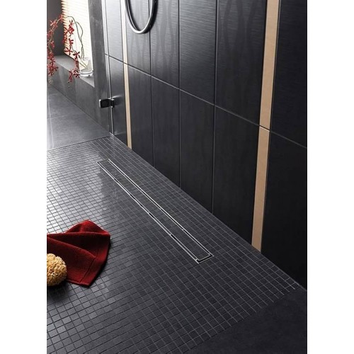 TECE linus dušo latako komplektas su dvipusėmis grotelėmis steel / plate 80 cm