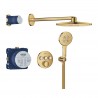 Grohe Grohtherm SmartControl potinkinė dušo sistema su galva SmartActive 310, cool sunrise