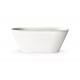 PAA Deco RIM Silkstone laisvai pastatoma vonia 166x81cm, balta matinė
