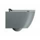GSI Pura Compact Swirlflush® pakabinamas klozetas su plonu lėtai nusileidžiančiu dangčiu, Dual Glaze+ danga, spalva Agave matt