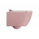 GSI Pura Compact Swirlflush® pakabinamas klozetas su plonu lėtai nusileidžiančiu dangčiu, Dual Glaze+ danga, spalva Blush matt