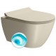 GSI Pura Compact Swirlflush® pakabinamas klozetas su plonu lėtai nusileidžiančiu dangčiu, Dual Glaze+ danga, spalva Creta matt