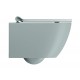 GSI Pura Swirlflush® pakabinamas klozetas su plonu lėtai nusileidžiančiu dangčiu, Dual Glaze+ danga, spalva Ghiaccio matt