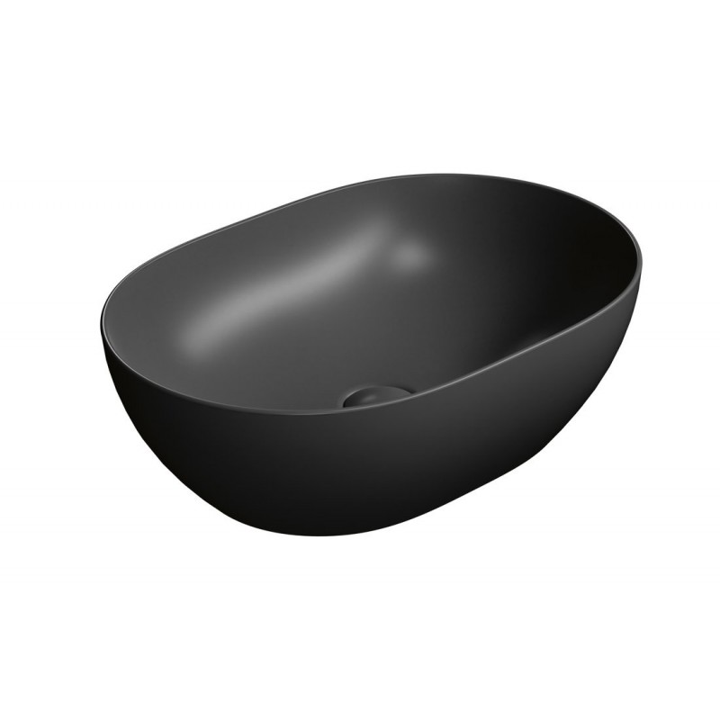 GSI Pura praustuvas dubuo 50x35 cm, juodas matinis