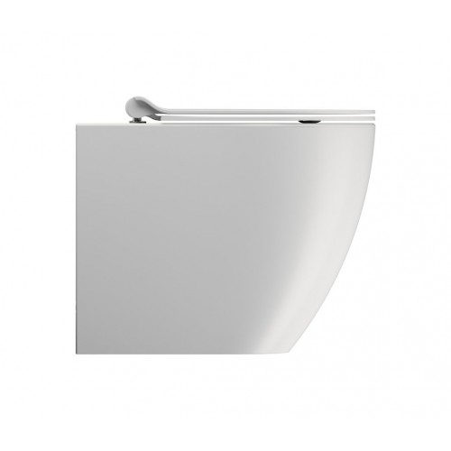 GSI Pura Swirlflush® pastatomas klozetas su plonu soft close dangčiu, Dual Glaze+ danga, baltas matinis