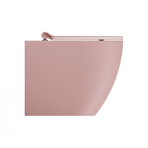 GSI Pura Swirlflush® pastatomas klozetas su plonu soft close dangčiu, Dual Glaze+ danga, spalva Blush matt