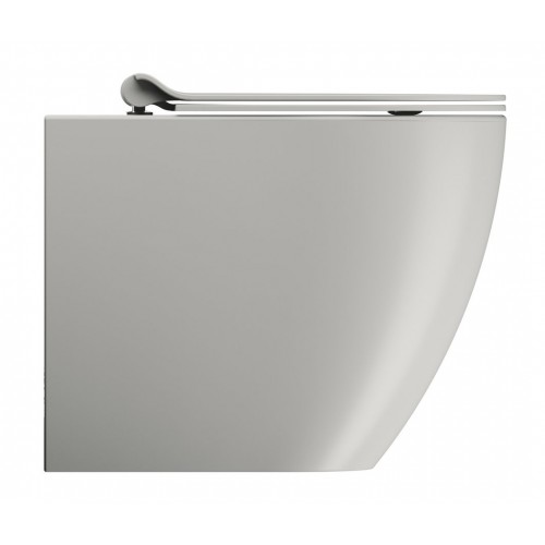 GSI Pura Swirlflush® pastatomas klozetas su plonu soft close dangčiu, Dual Glaze+ danga, spalva Cenere matt