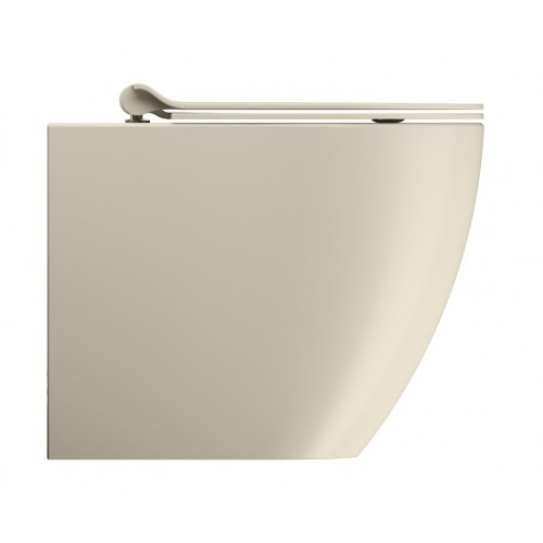 GSI Pura Swirlflush® pastatomas klozetas su plonu soft close dangčiu, Dual Glaze+ danga, spalva Creta matt