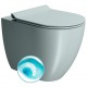 GSI Pura Swirlflush® pastatomas klozetas su plonu soft close dangčiu, Dual Glaze+ danga, spalva Ghiaccio matt