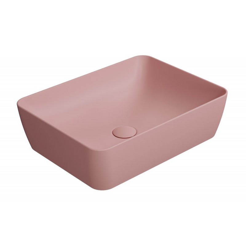 GSI Nubes stačiakampis praustuvas 50x38 cm, spalva Blush matt