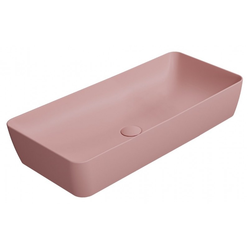GSI Nubes stačiakampis praustuvas 80x40 cm, spalva Blush matt