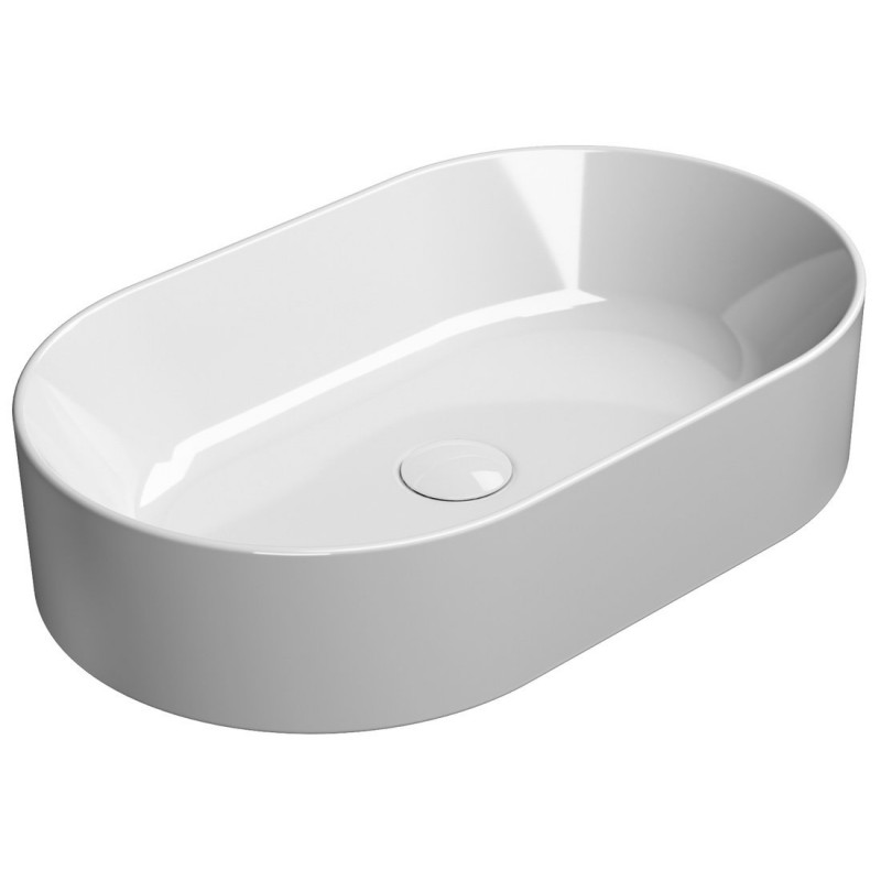 GSI Kube X praustuvas montuojamas ant stalviršio 60x37 cm, XG+ danga, baltas blizgus