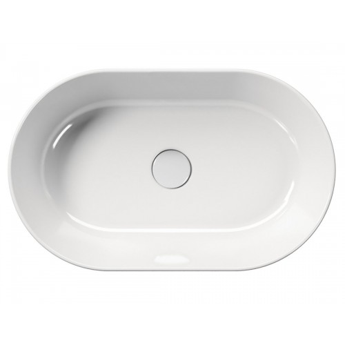 GSI Kube X praustuvas montuojamas ant stalviršio 60x37 cm, XG+ danga, baltas blizgus