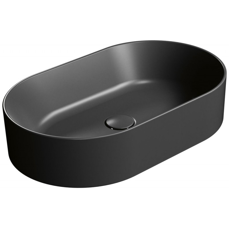 GSI Kube X praustuvas montuojamas ant stalviršio 60x37 cm, juodas matinis