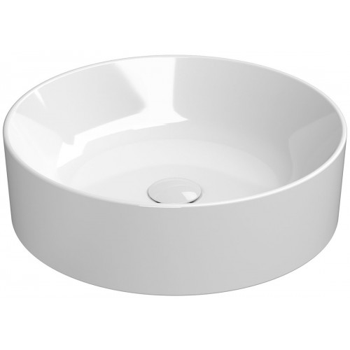 GSI Kube X apvalus praustuvas Ø 45 cm, XG+ danga, baltas blizgus