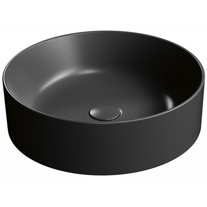GSI Kube X apvalus praustuvas Ø 45 cm, juodas matinis