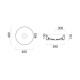 GSI Kube X praustuvas montuojamas ant stalviršio Ø 40 cm, XG+ danga, baltas blizgus