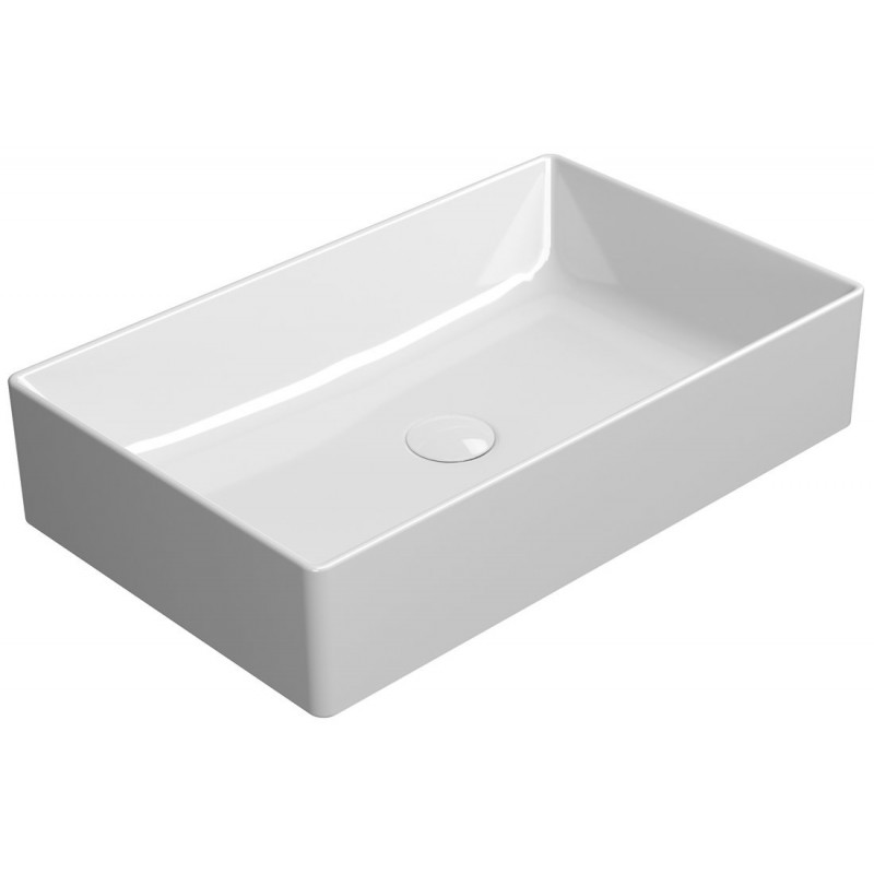 GSI Kube X praustuvas montuojamas ant stalviršio 60x37 cm, XG+ danga, baltas blizgus