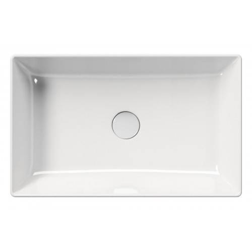 GSI Kube X praustuvas montuojamas ant stalviršio 60x37 cm, XG+ danga, baltas blizgus