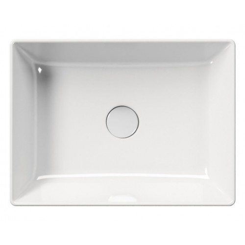 GSI Kube X praustuvas montuojamas ant stalviršio 60x37 cm, XG+ danga, baltas blizgus