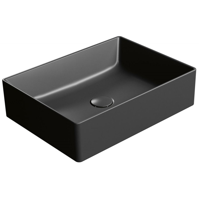 GSI Kube X praustuvas montuojamas ant stalviršio 50x37 cm, juodas matinis