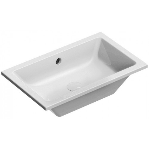 GSI Kube X įleidžiamas į stalviršį praustuvas 60x37 cm, XG+ danga, baltas blizgus