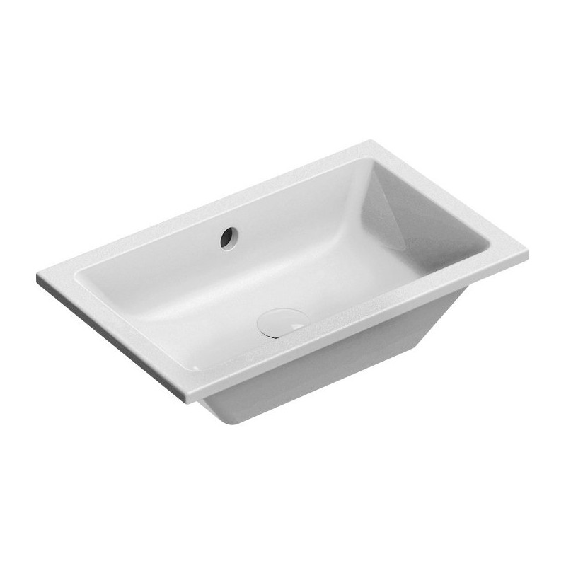 GSI Kube X įleidžiamas į stalviršį praustuvas 60x37 cm, XG+ danga, baltas blizgus