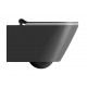 GSI Kube X Swirlflush® pakabinamas klozetas su plonu lėtai nusileidžiančiu dangčiu, XG+ danga, juodas blizgus