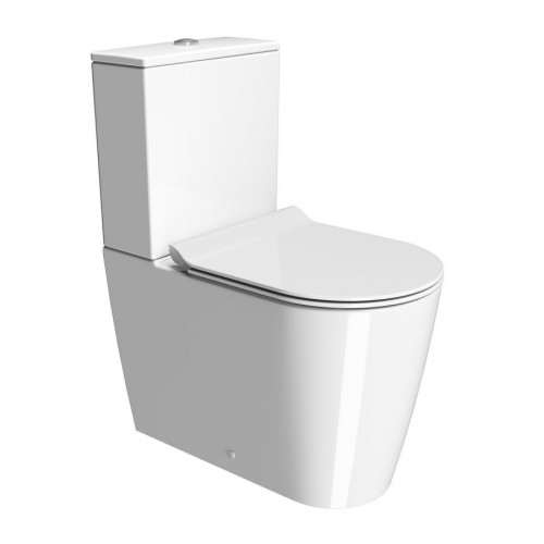 GSI Kube X Swirlflush® pastatomas klozetas su lėtai nusileidžiančiu dangčiu, XG+ danga, baltas blizgus